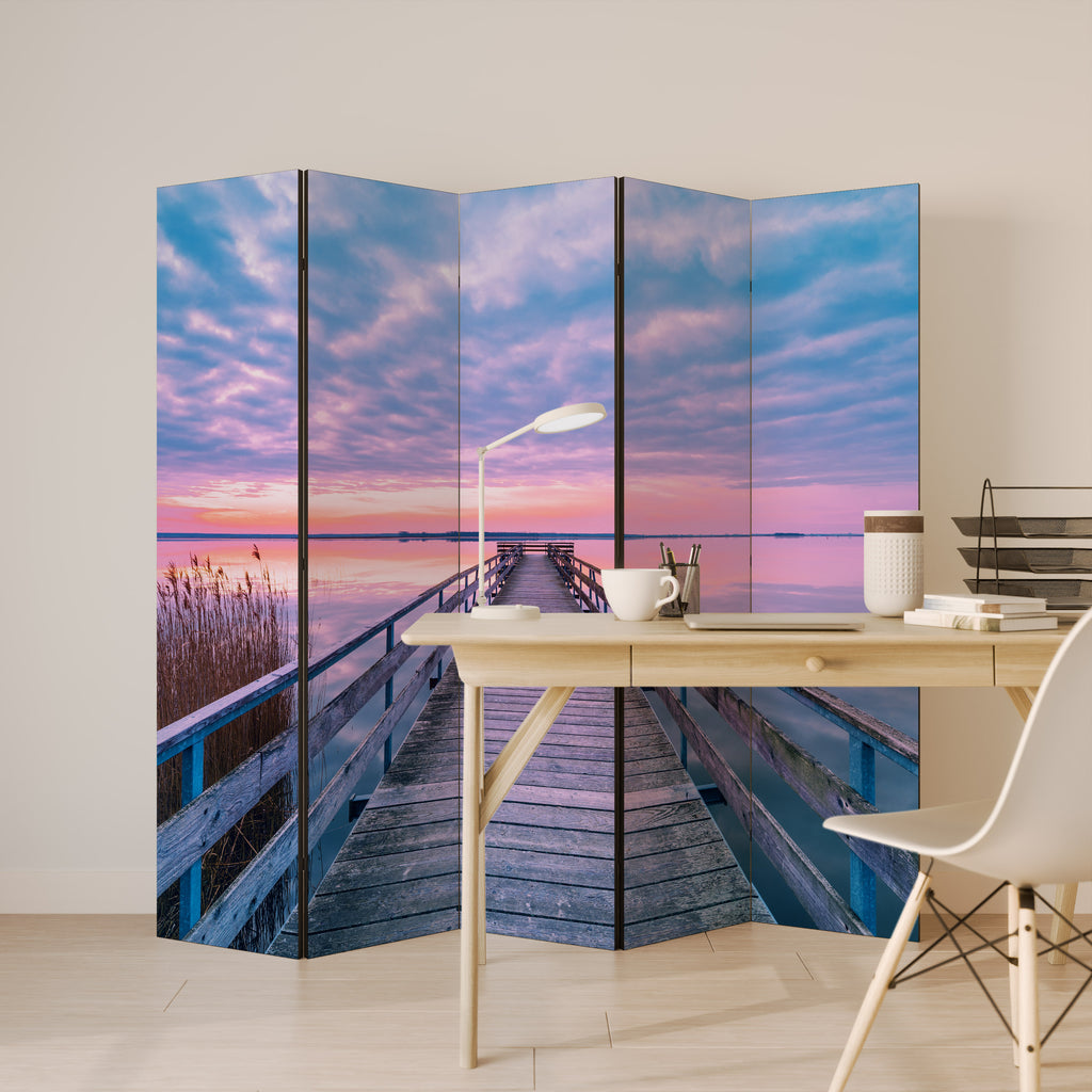 PASTEL PROMENADE Decorative 5-Panel Room Divider