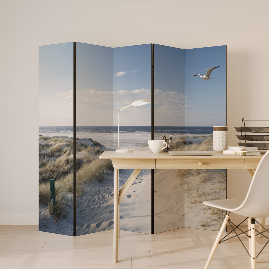 SEASIDE DREAMING Decorative 5-Panel Room Divider