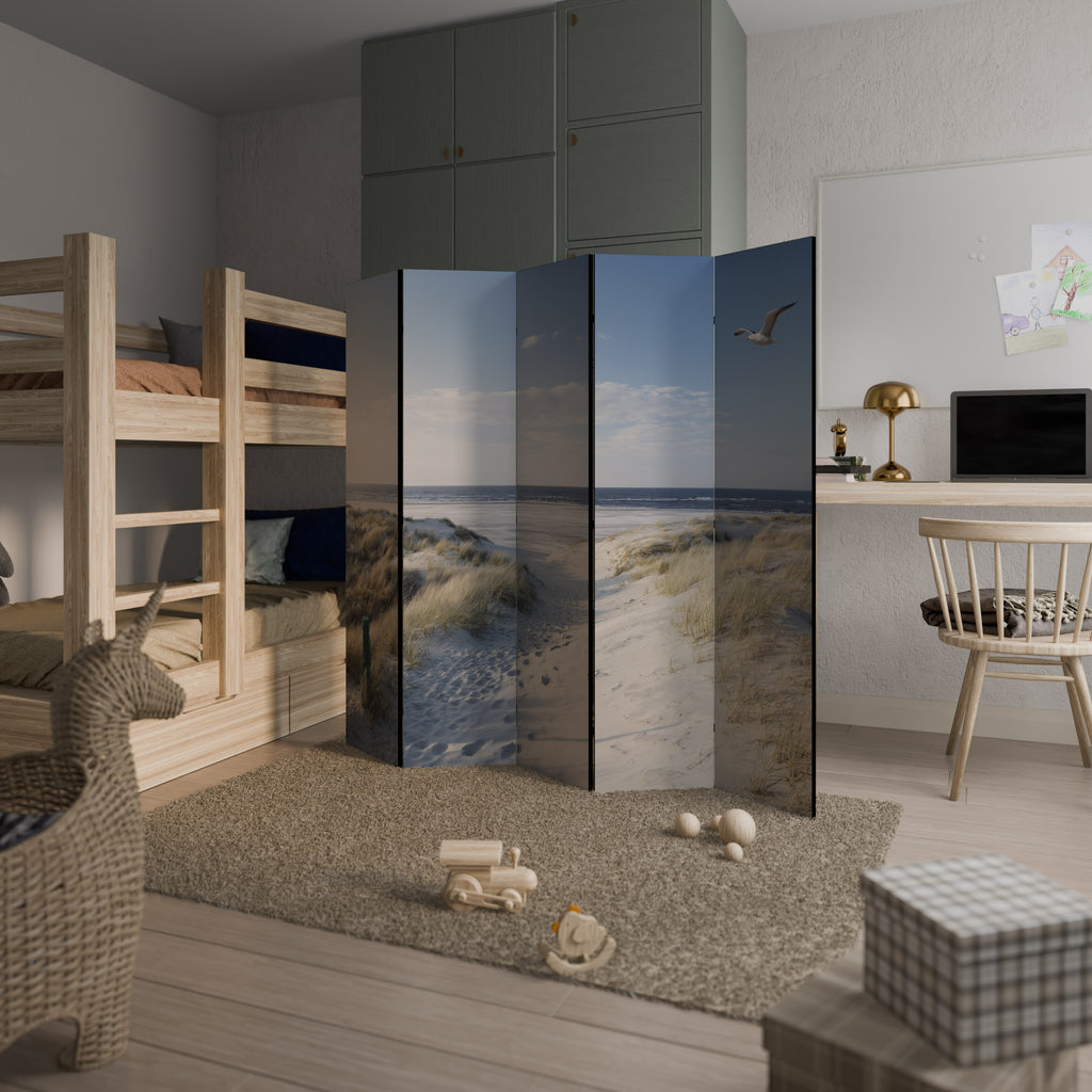 SEASIDE DREAMING Decorative 5-Panel Room Divider
