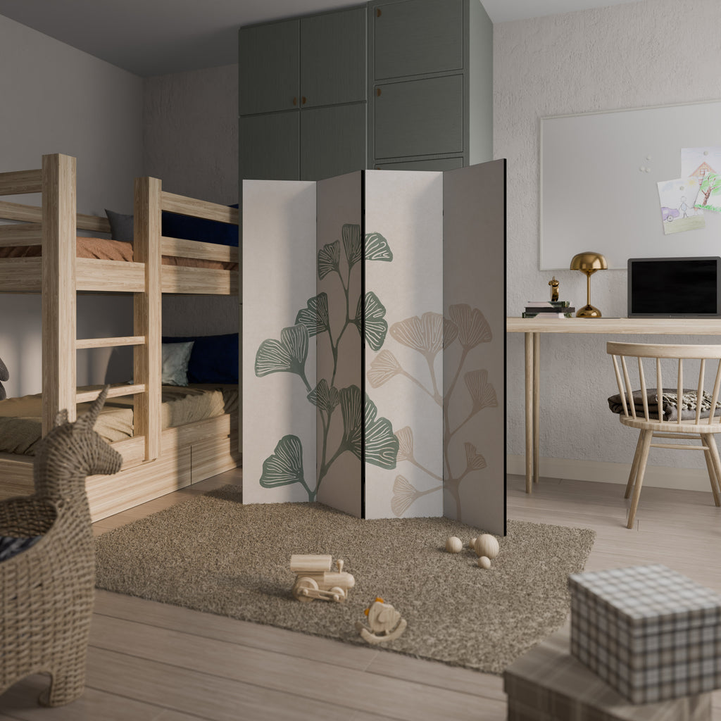 Biombo decorativo de 4 paneles THE GOST OF GINKGO