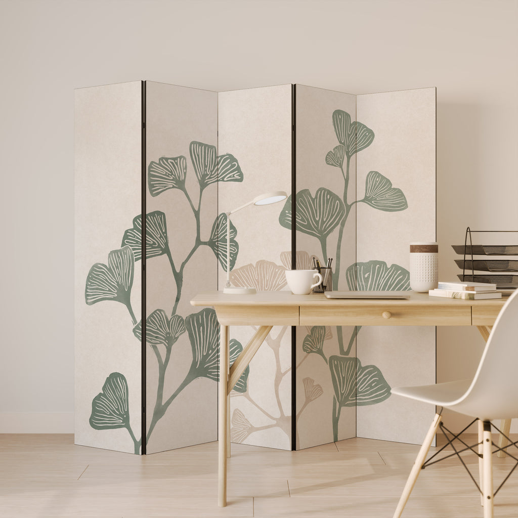 THE GOST OF GINKGO Decorative 5-Panel Room Divider