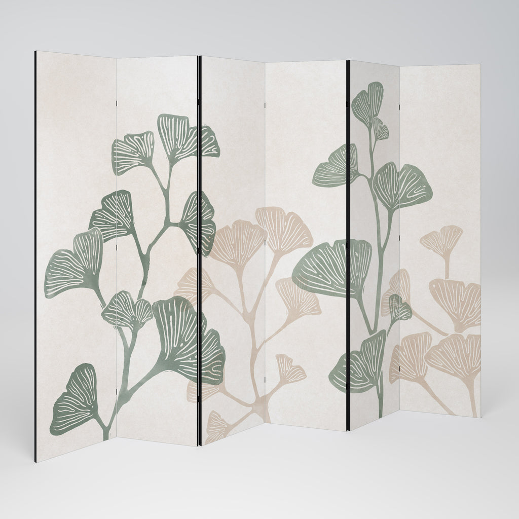 Biombo decorativo de 6 paneles THE GOST OF GINKGO