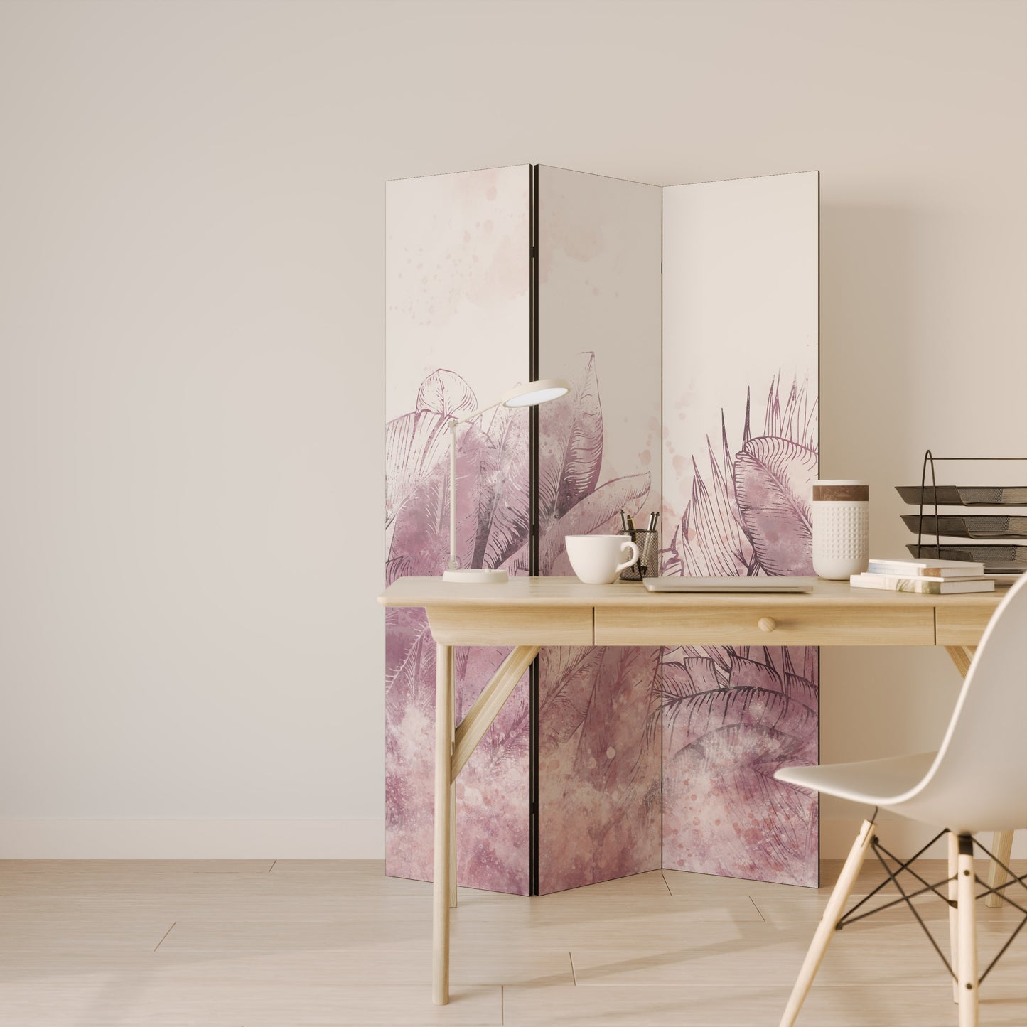 TROPICAL GLAM Biombo de 3 paneles