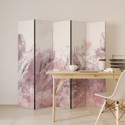 TROPICAL GLAM Biombo de 5 paneles