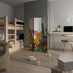 TROPICAL GLOW Biombo de 3 paneles