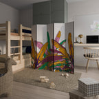 TROPICAL GLOW Biombo Decorativo de 5 Paneles