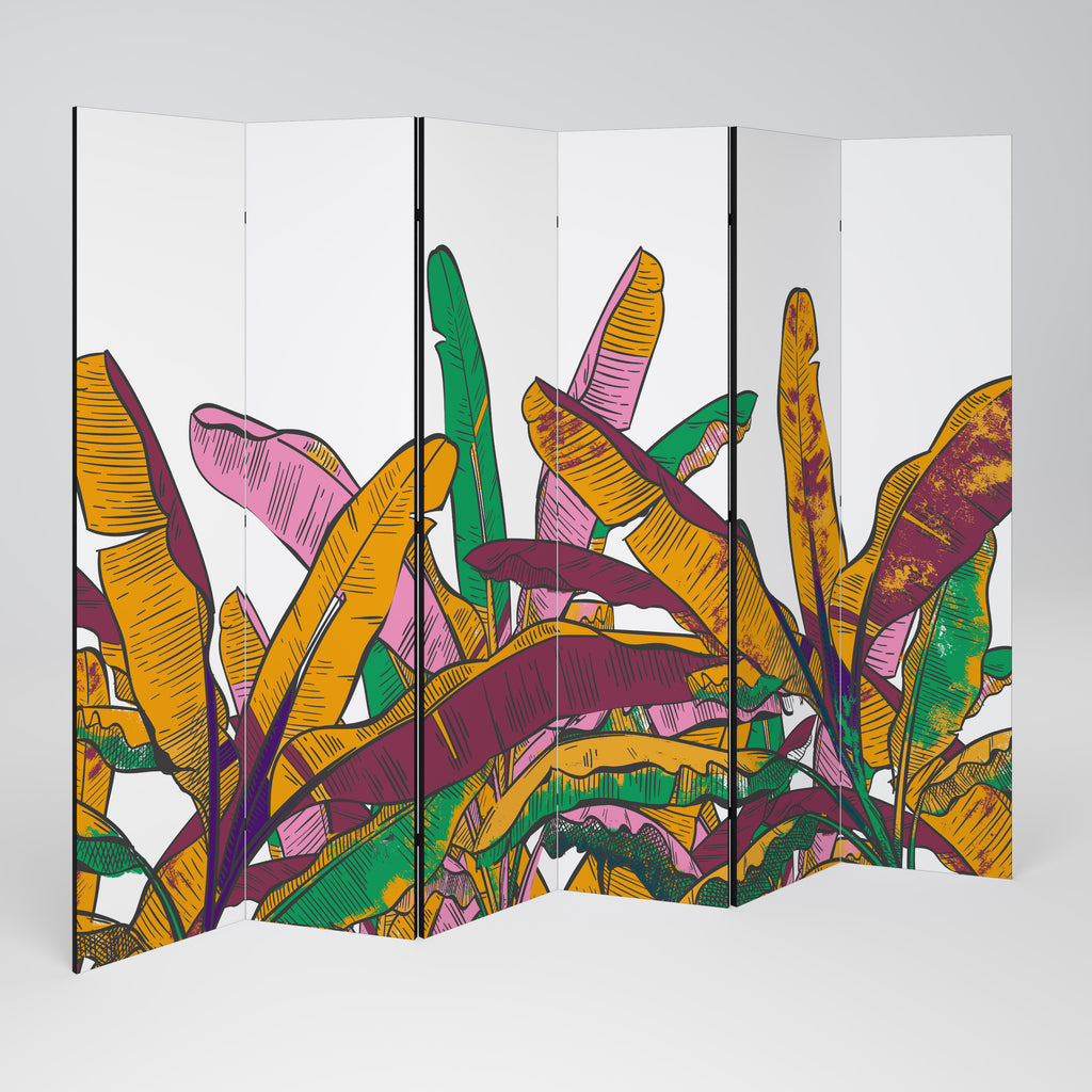 Biombo decorativo de 6 paneles TROPICAL GLOW