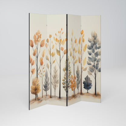 AUTUMN FOREST Biombo de 4 paneles