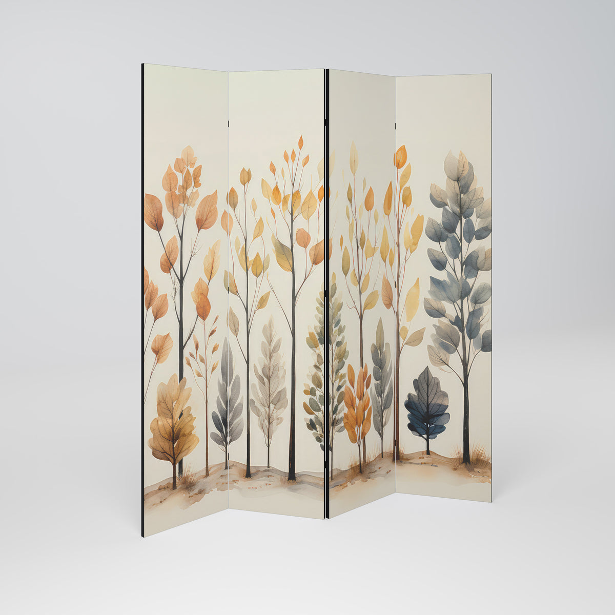 AUTUMN FOREST Biombo de 4 paneles