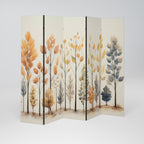 AUTUMN FOREST Biombo Decorativo de 5 Paneles