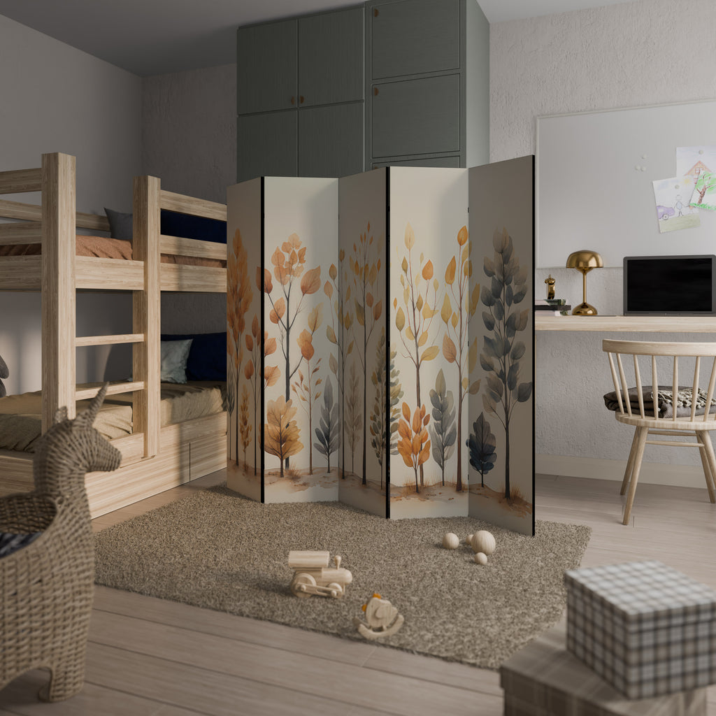 AUTUMN FOREST Decorative 5-Panel Room Divider