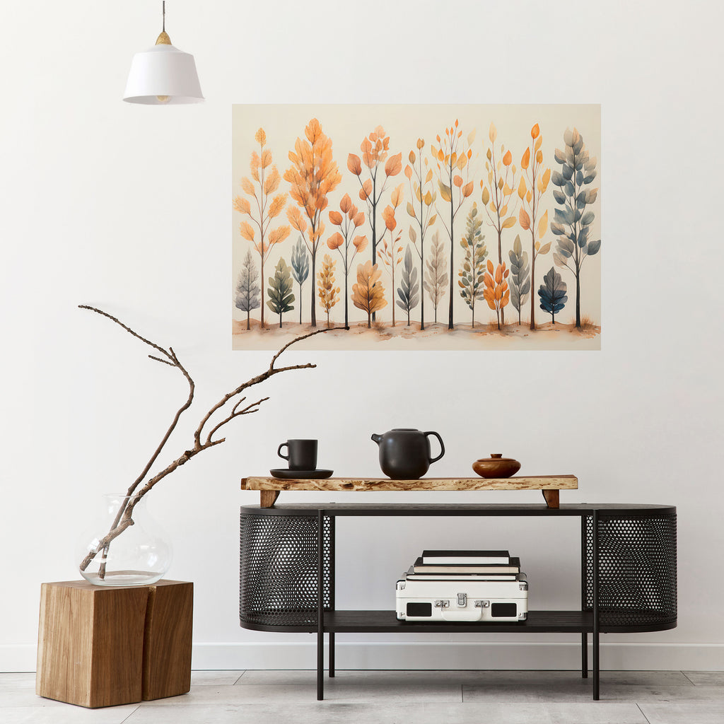 AUTUMN FOREST Peel and Stick Horizontal Poster