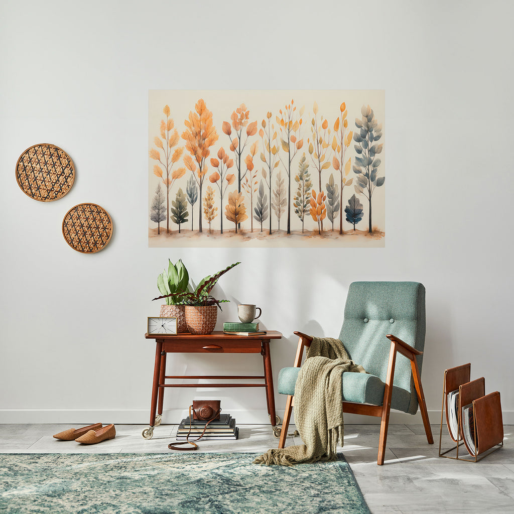 AUTUMN FOREST Peel and Stick Horizontal Poster