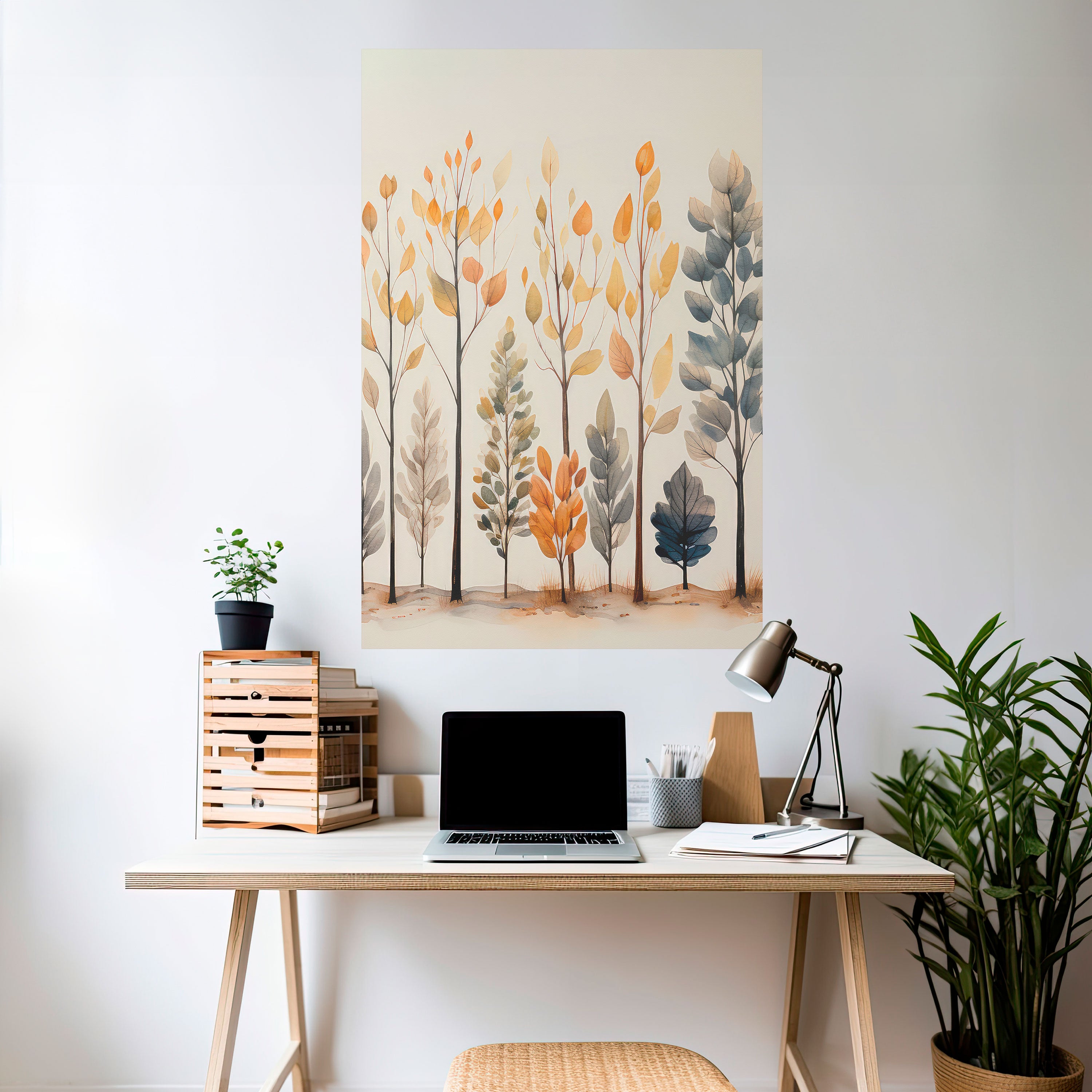 Póster vertical autoadhesivo BOSQUE OTOÑAL