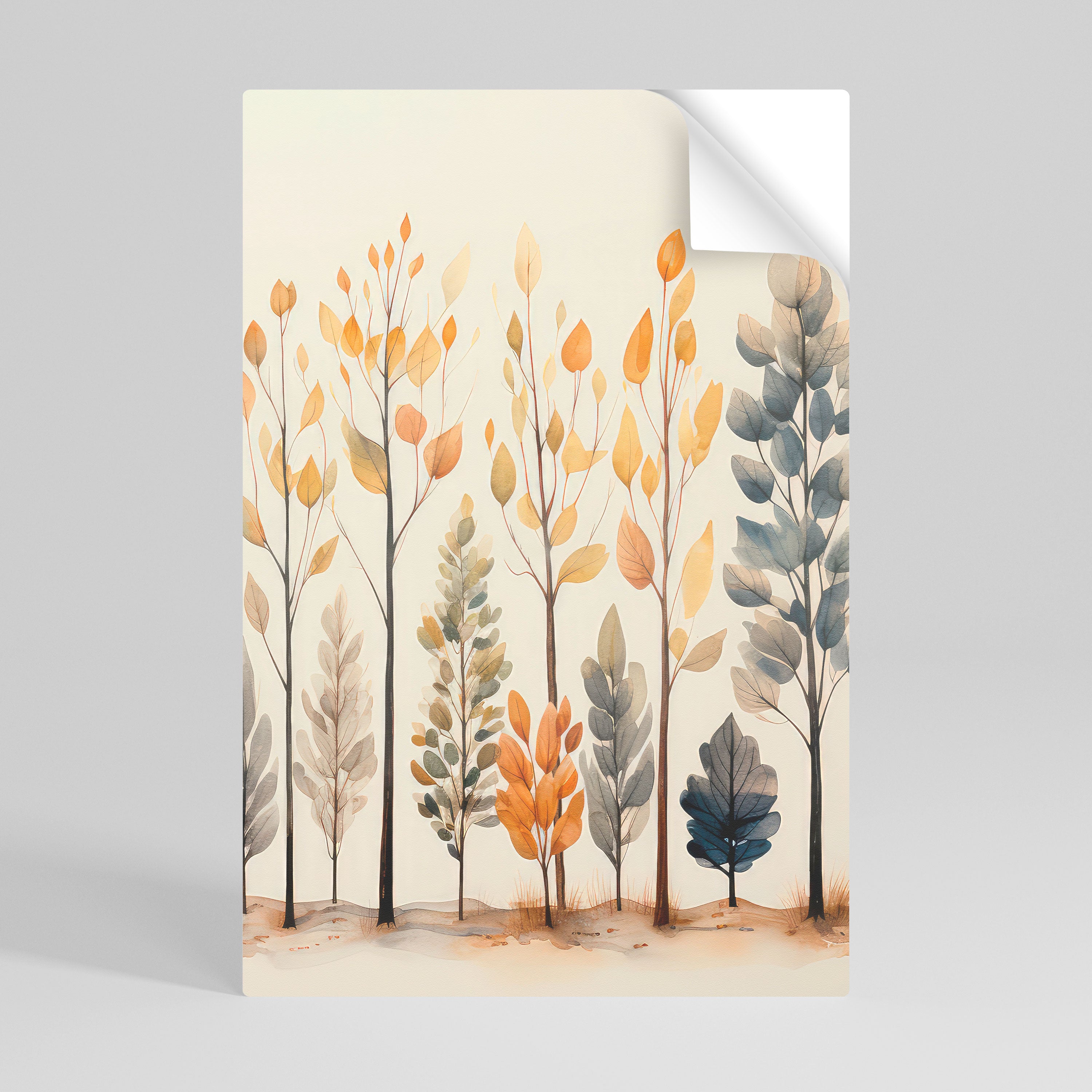 Póster vertical autoadhesivo BOSQUE OTOÑAL