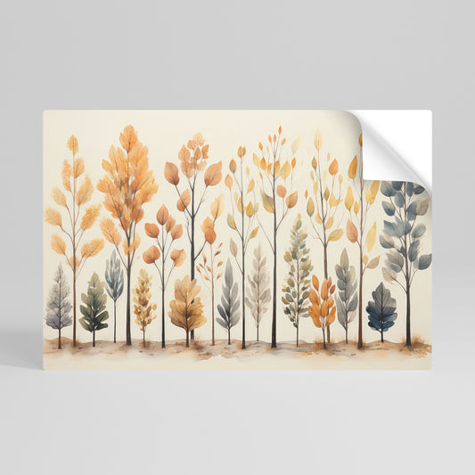 AUTUMN FOREST Póster adhesivo horizontal