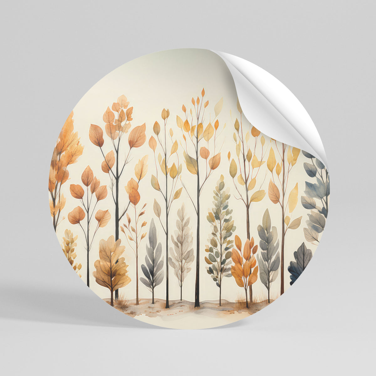 AUTUMN FOREST Vinilo adhesivo redondo