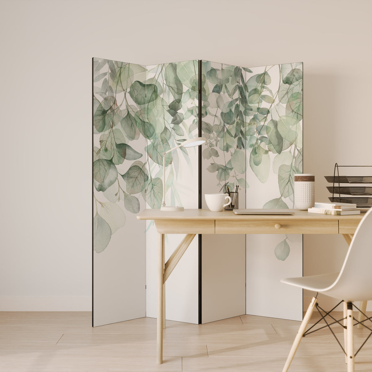PURE VERDURE Biombo de 4 paneles