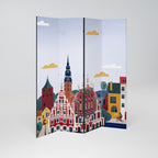 MEMORY OF RIGA Decorative 4-Panel Room Divider