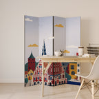 MEMORY OF RIGA Decorative 4-Panel Room Divider