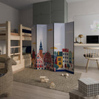 MEMORY OF RIGA Biombo Decorativo de 5 Paneles