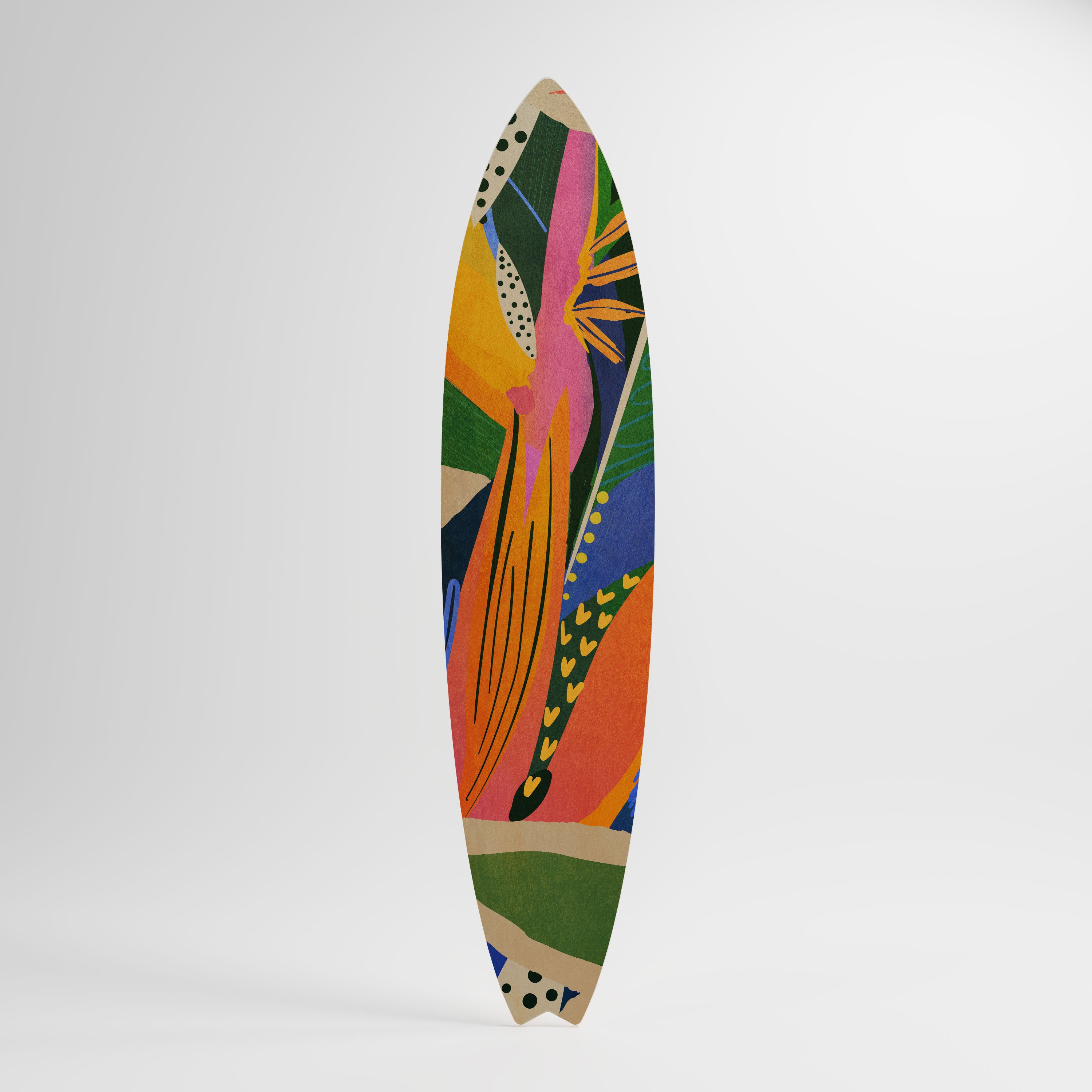 RAMPANT VEGETATION Panel decorativo de tabla de surf