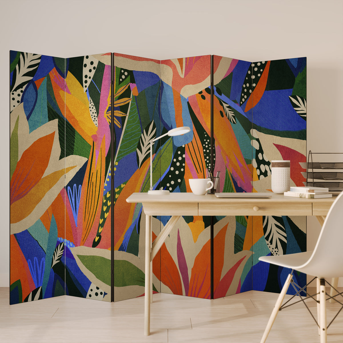 RAMPANT VEGETATION Biombo de 6 paneles
