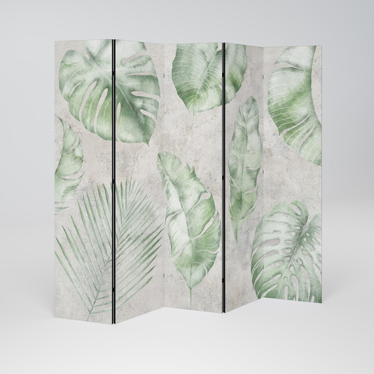 LUSH LEAF WHISPERS Biombo de 5 paneles