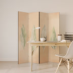 LEAFY HARMONY Decorative 4-Panel Room Divider