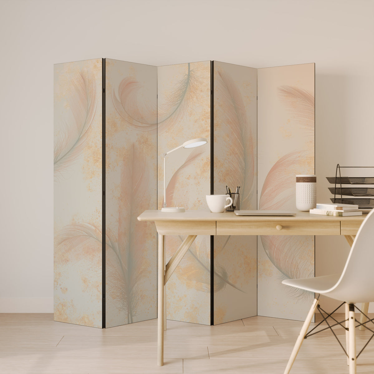 AURA OF LIGHT 5-Panel Room Divider