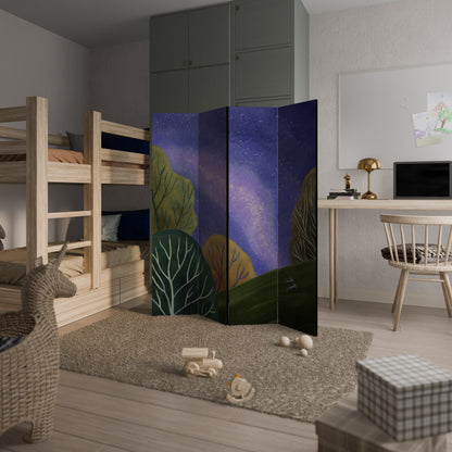 STARLIT VIBE Biombo de 4 paneles