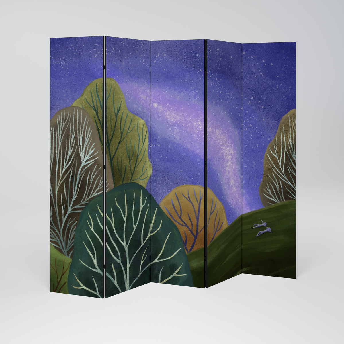 STARLIT VIBE Biombo de 5 paneles