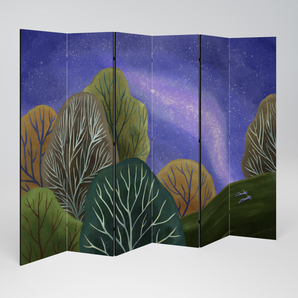 Biombo decorativo de 6 paneles STARLIT VIBE