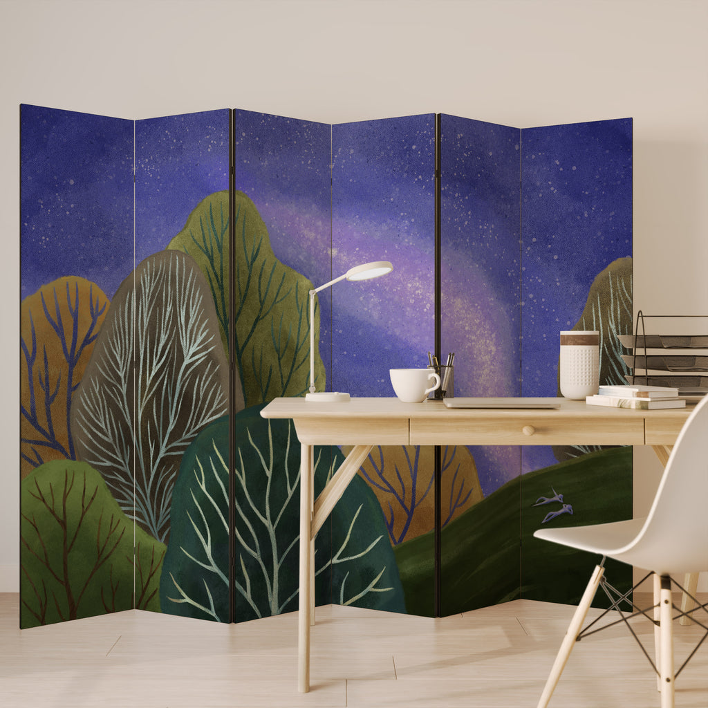 Biombo decorativo de 6 paneles STARLIT VIBE
