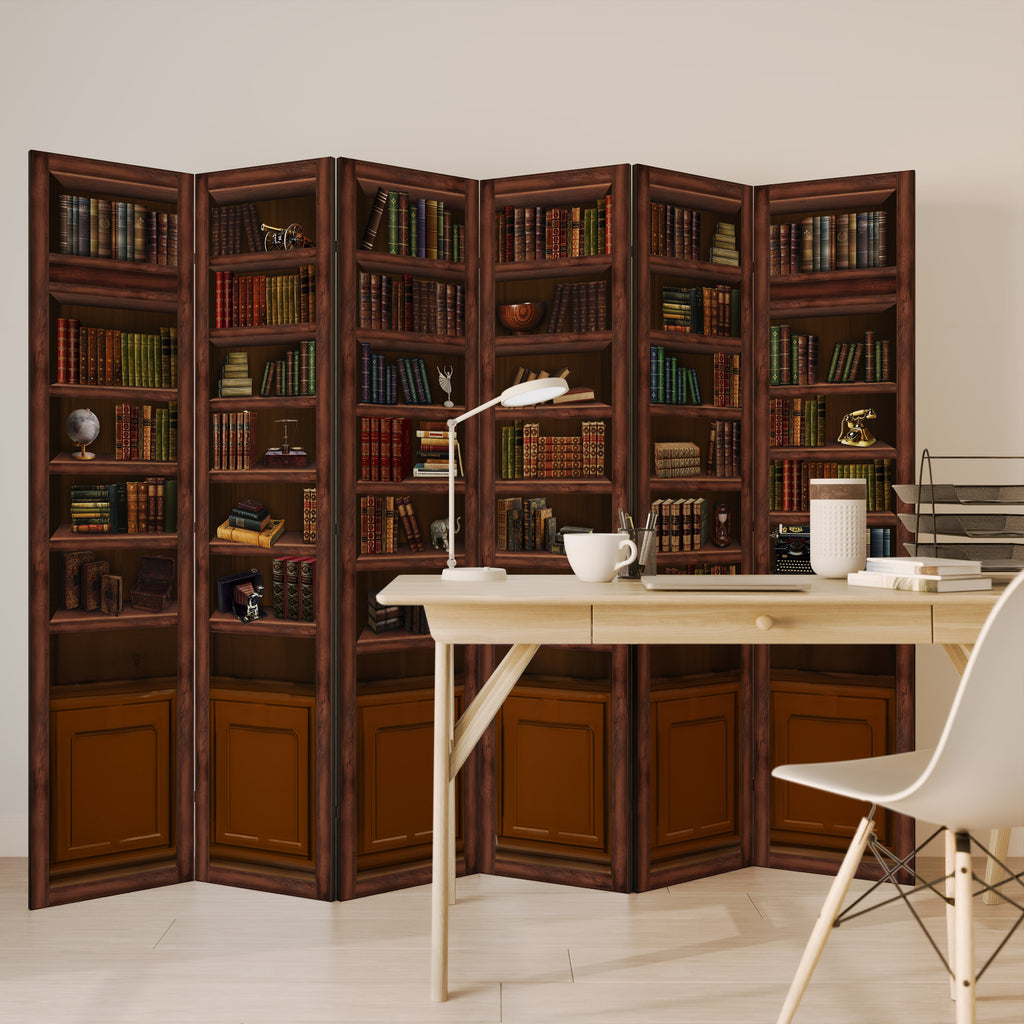 Biombo decorativo de 6 paneles WISDOM IN WOOD