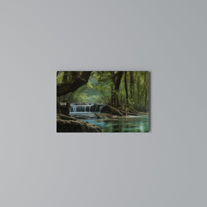 TRANQUIL WATERFALL ESCAPE Cuadro en lienzo horizontal