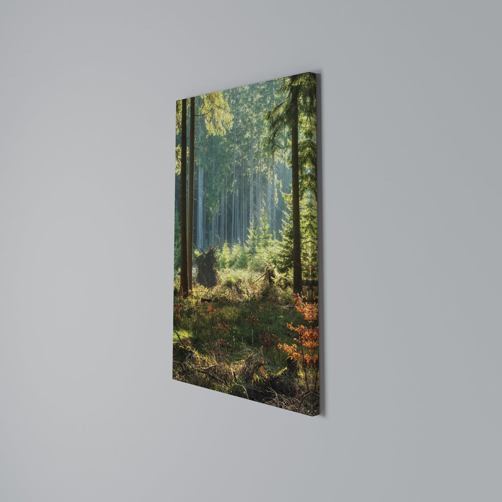 SUNLIT FOREST SERENADE Cuadro en lienzo vertical