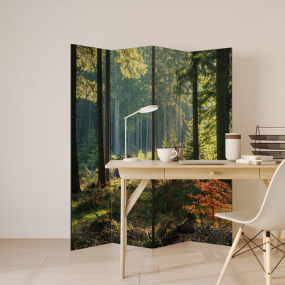 SUNLIT FOREST SERENADE Biombo de 4 paneles