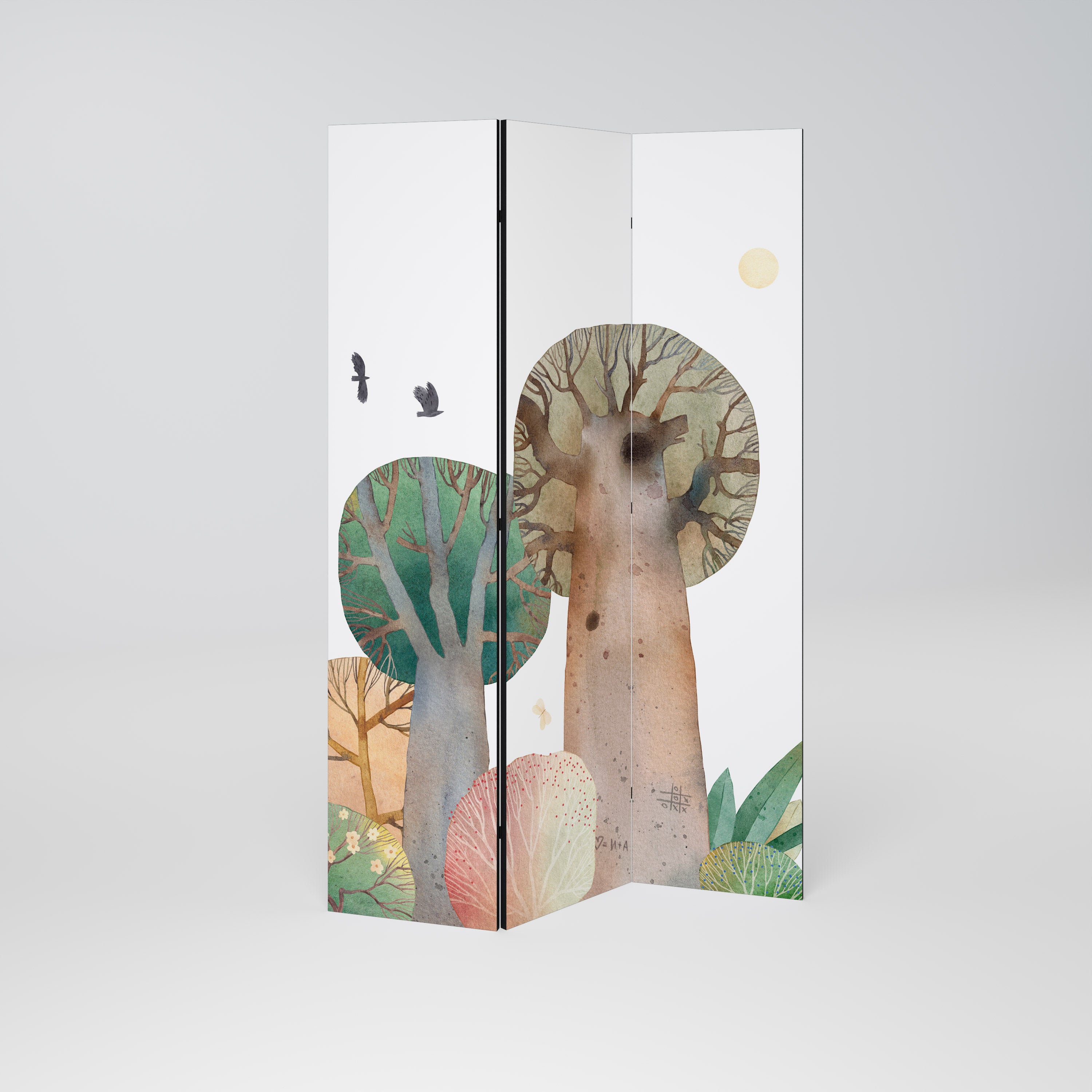 FLIGHT OVER Biombo de 3 paneles