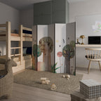 FLIGHT OVER Biombo Decorativo de 5 Paneles