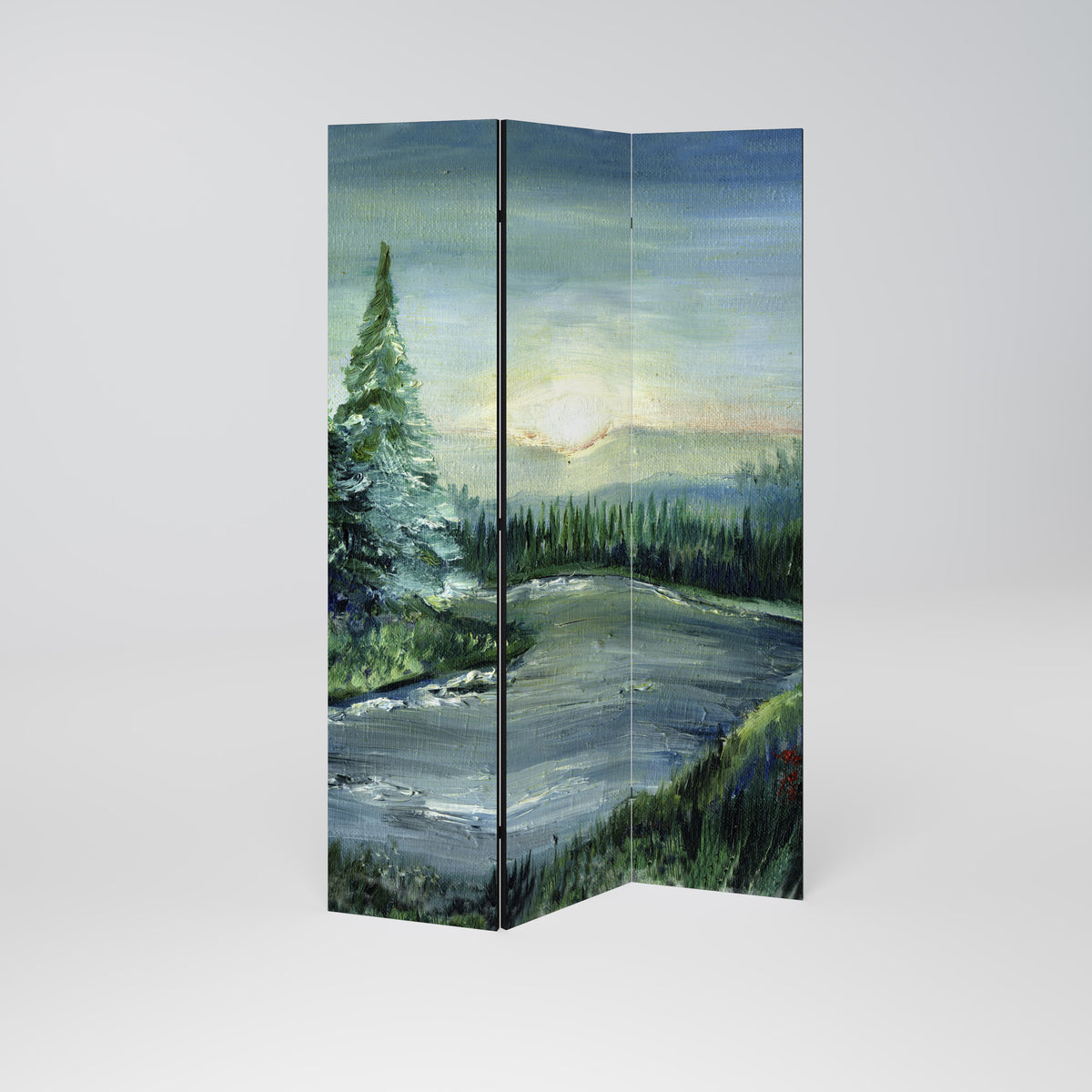 FOREST SUNSET Biombo de 3 paneles