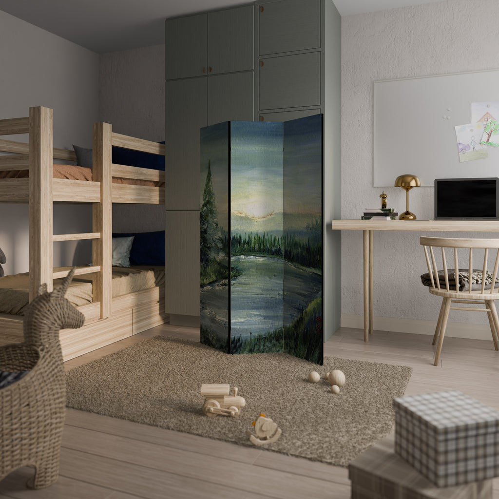 FOREST SUNSET Biombo de 3 paneles