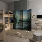FOREST SUNSET Biombo Decorativo de 5 Paneles