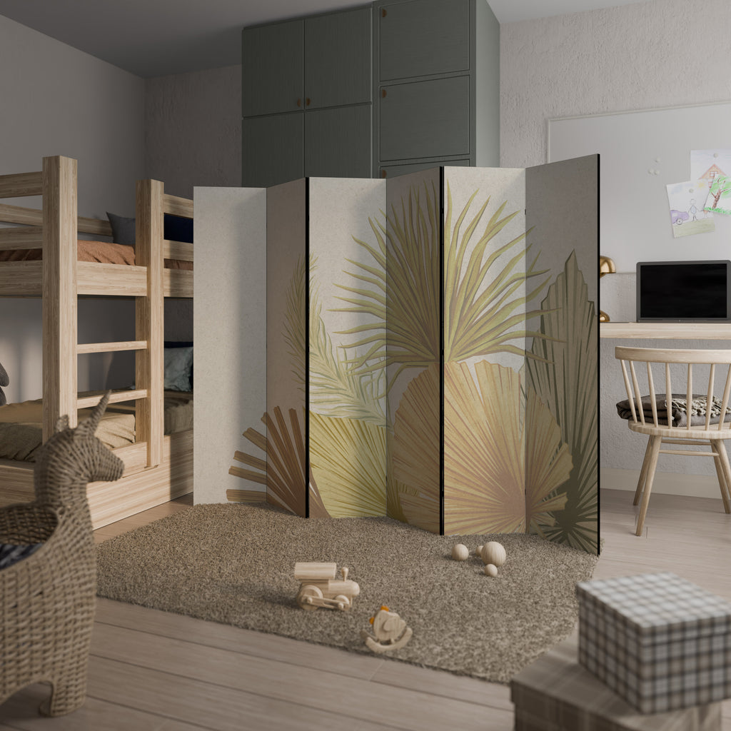 Biombo decorativo de 6 paneles BROTE TROPICAL