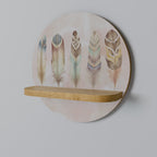 THE DELIQUESCE Estante Redondo Decorativo en Efecto Roble