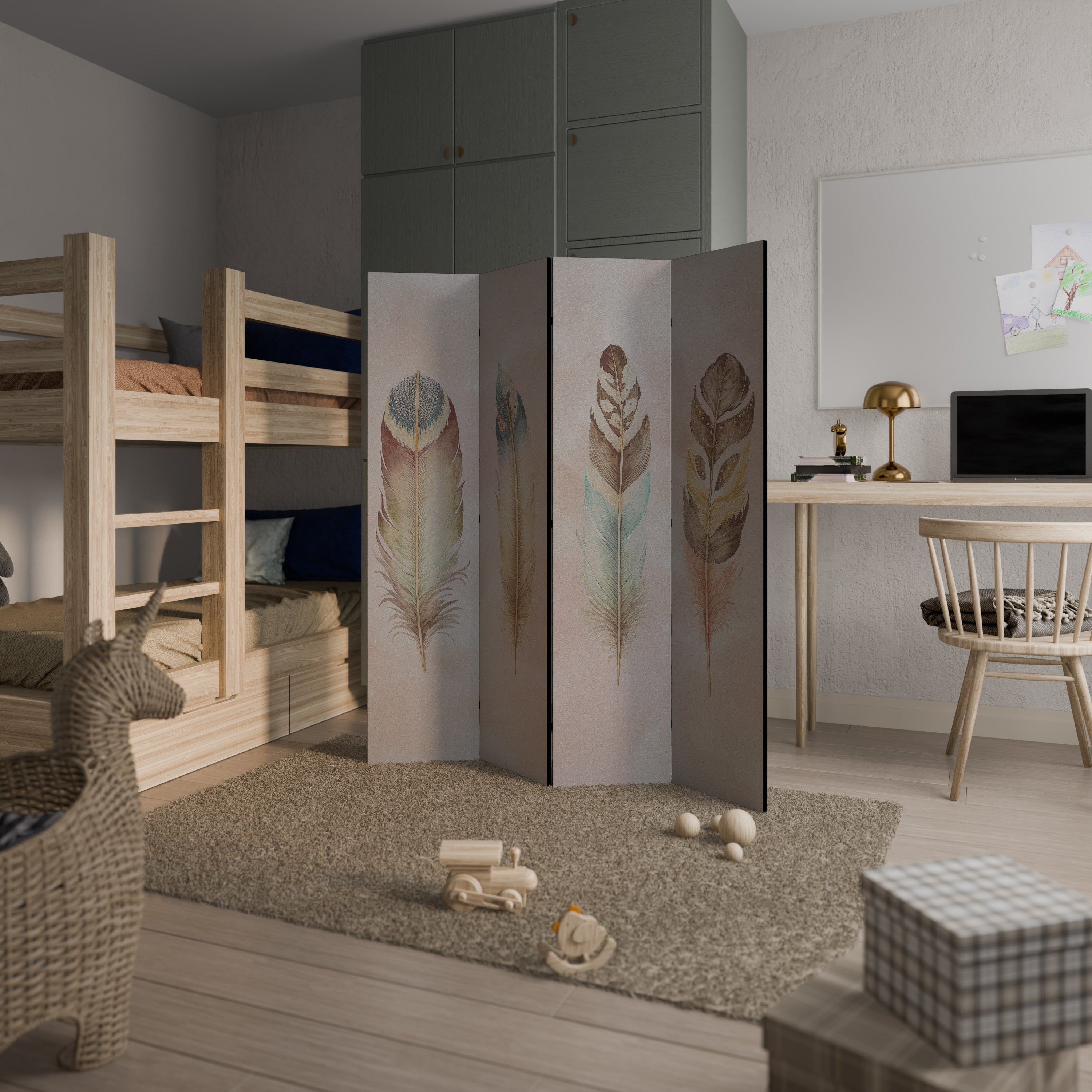 Biombo decorativo de 4 paneles THE DELIQUESCE