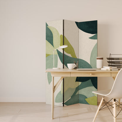 LEAFY VIBRATION Biombo de 3 paneles