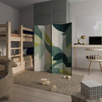 LEAFY VIBRATION Decorative 4-Panel Room Divider