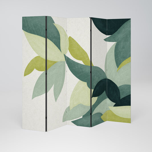 LEAFY VIBRATION Biombo de 5 paneles