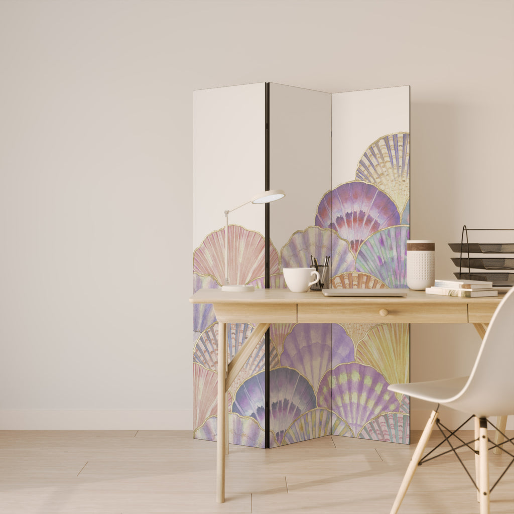 PASTEL OCEAN DREAMS Decorative 3-Panel Room Divider